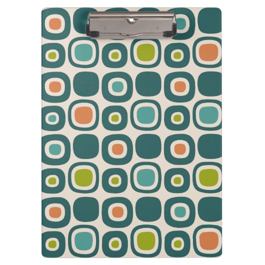Mid Century Modern Garden Path Pattern Klemmbrett (Vorderseite)
