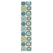Mid Century Modern Garden Path Pattern Kurzer Tischläufer (Vorderseite)