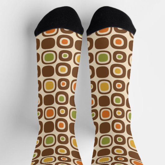 Mid Century Modern Garden Path Pattern Socken (Oben)
