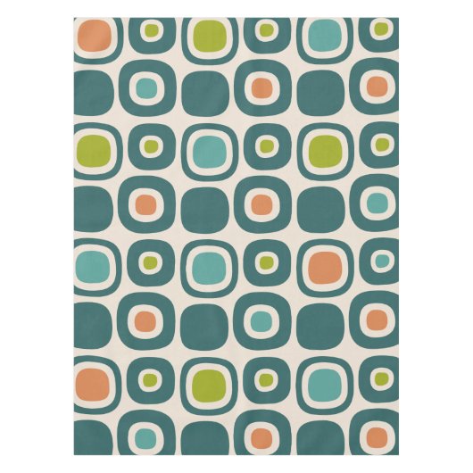 Mid Century Modern Garden Path Pattern Tischdecke (Vorderseite)