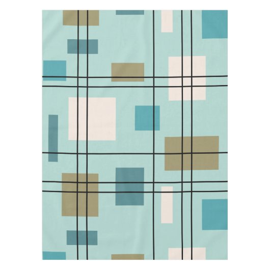 Mid Century Modern Geometric 5 Tischdecke (Vorderseite)