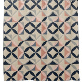 Mid Century Modern Geometric Abstract Pattern Duschvorhang (Vorderseite)