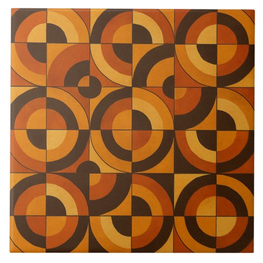 Mid Century Modern Geometric Abstract Pattern Fliese (Vorderseite)