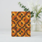Mid Century Modern Geometric Abstract Pattern Postkarte (Stehend Vorderseite)