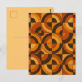 Mid Century Modern Geometric Abstract Pattern Postkarte (Vorne/Hinten)