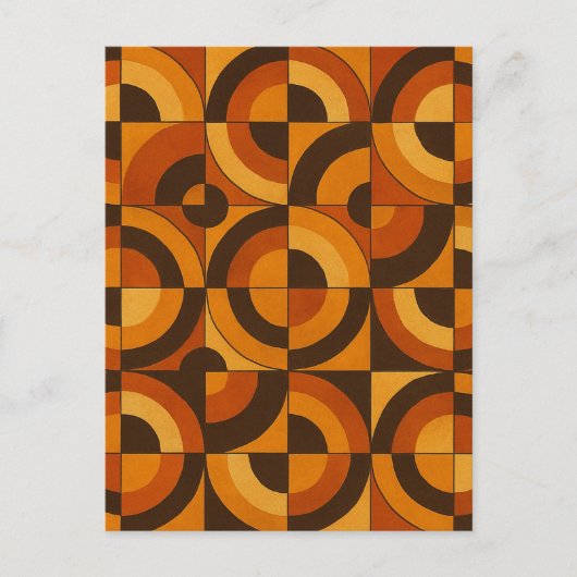 Mid Century Modern Geometric Abstract Pattern Postkarte (Vorderseite)