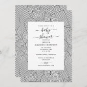 Mid Century Modern Geometric Arch Baby Shower Einladung (Vorne/Hinten)