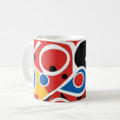 Mid Century Modern Geometrisch Kaffeetasse (Vorderseite Links)