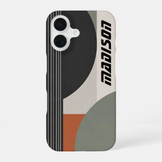 Mid-Century-Modern geometrische Case-Kunst iPhone 16 Hülle