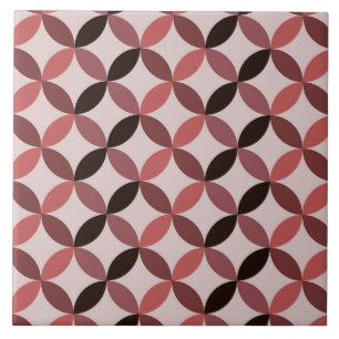 Mid Century Modern Geometrische Kreise Korallenbra Fliese