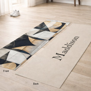 Mid-century-Modern geometrischer Name Yogamatte