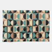 Mid-Century-Modern geometrisches abstraktes Muster Geschirrtuch (Horizontal)