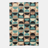 Mid-Century-Modern geometrisches abstraktes Muster Geschirrtuch (Vertikal)