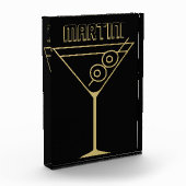 Mid Century Modern Gold 2 Olive Martini Fotoblock (Links)