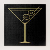 Mid Century Modern Gold 2 Olive Martini Puzzle (Vertikal)