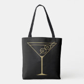 Mid Century Modern Gold 2 Olive Martini Tasche (Rückseite)