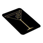 Mid Century Modern Gold 2 Oliven-Martini Magnet (Rechte Seite)