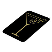 Mid Century Modern Gold 2 Oliven-Martini Magnet (Linke Seite)