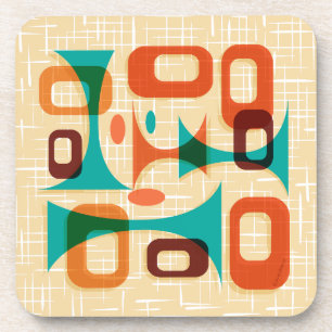 Mid Century Modern Grafik Googie Untersetzer 