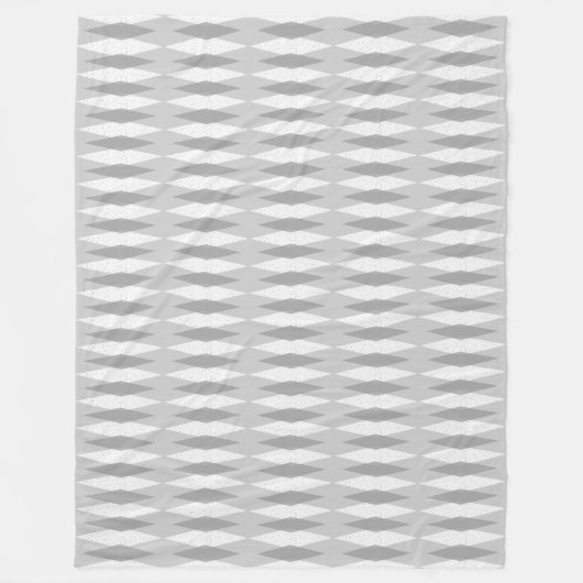 Mid Century Modern Graue Argyle-Plüschdecke Fleecedecke (Vorderseite)