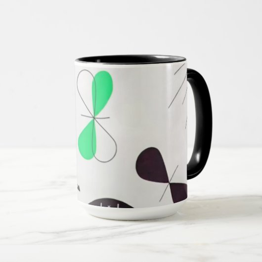 Mid Century Modern Green Physics  Tasse (VorderseiteRechts)
