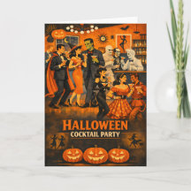 Mid Century Modern Halloween Martini-Party