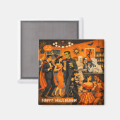 Mid Century Modern Halloween Martini-Party Magnet (Vorderseite/Rückseite)