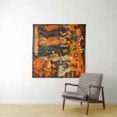 Mid Century Modern Halloween Martini-Party Wandteppich (Beispiel (Horizontal))