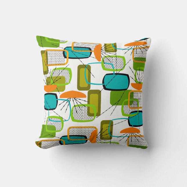 Mid-Century Modern Inspirred Pillow Abstract #71 Kissen (Vorderseite)