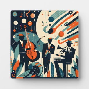 Mid Century Modern Jazz Age Trio Fotoplatte