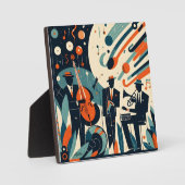 Mid Century Modern Jazz Age Trio Fotoplatte (Vorderseite)