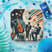 Mid Century Modern Jazz Age Trio Pappteller (Party)