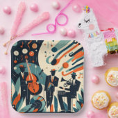 Mid Century Modern Jazz Age Trio Pappteller (Party)