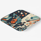 Mid Century Modern Jazz Age Trio Pappteller (Gewinkelt)