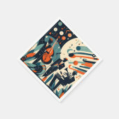 Mid Century Modern Jazz Age Trio Serviette (Ecke)