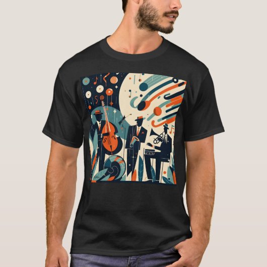 Mid Century Modern Jazz Age Trio T-Shirt (Vorderseite)