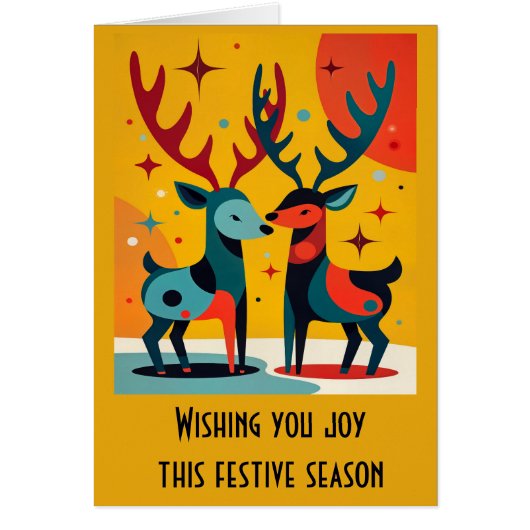 Mid-Century Modern Kitschy Christmas Reindeer  (Vorne)