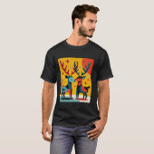 Mid Century Modern Kitschy Christmas Reindeer T-Shirt (Vorne ganz)