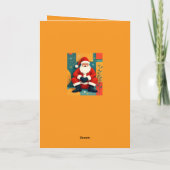Mid-Century Modern Kitschy Santa Claus Karte (Rückseite)