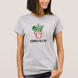 Mid-Century Modern Kräutertopf Minimalistischer T-Shirt
