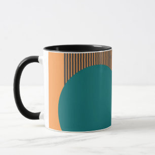 Mid-Century Modern Kreise und Linien Tasse