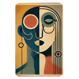 Mid-Century-Modern-Kunst Abstract Nonkonformistisc Magnet