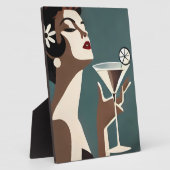 Mid Century Modern Kunst Die Martini-Diva Fotoplatte (Seite)