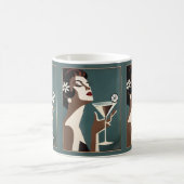 Mid Century Modern Kunst Die Martini-Diva Kaffeetasse (Mittel)