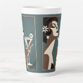 Mid Century Modern Kunst Die Martini-Diva Milchtasse (Vorderseite)