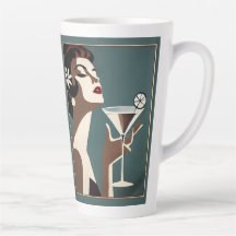 Mid Century Modern Kunst Die Martini-Diva
