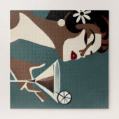 Mid Century Modern Kunst Die Martini-Diva Puzzle (Horizontal)