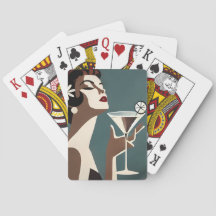 Mid Century Modern Kunst Die Martini-Diva