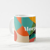 Mid Century Modern Kunst Monogramm oder Name, Geom Kaffeetasse (Vorderseite Links)