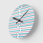 Mid-Century Modern Lines Runde Wanduhr (Winkel)